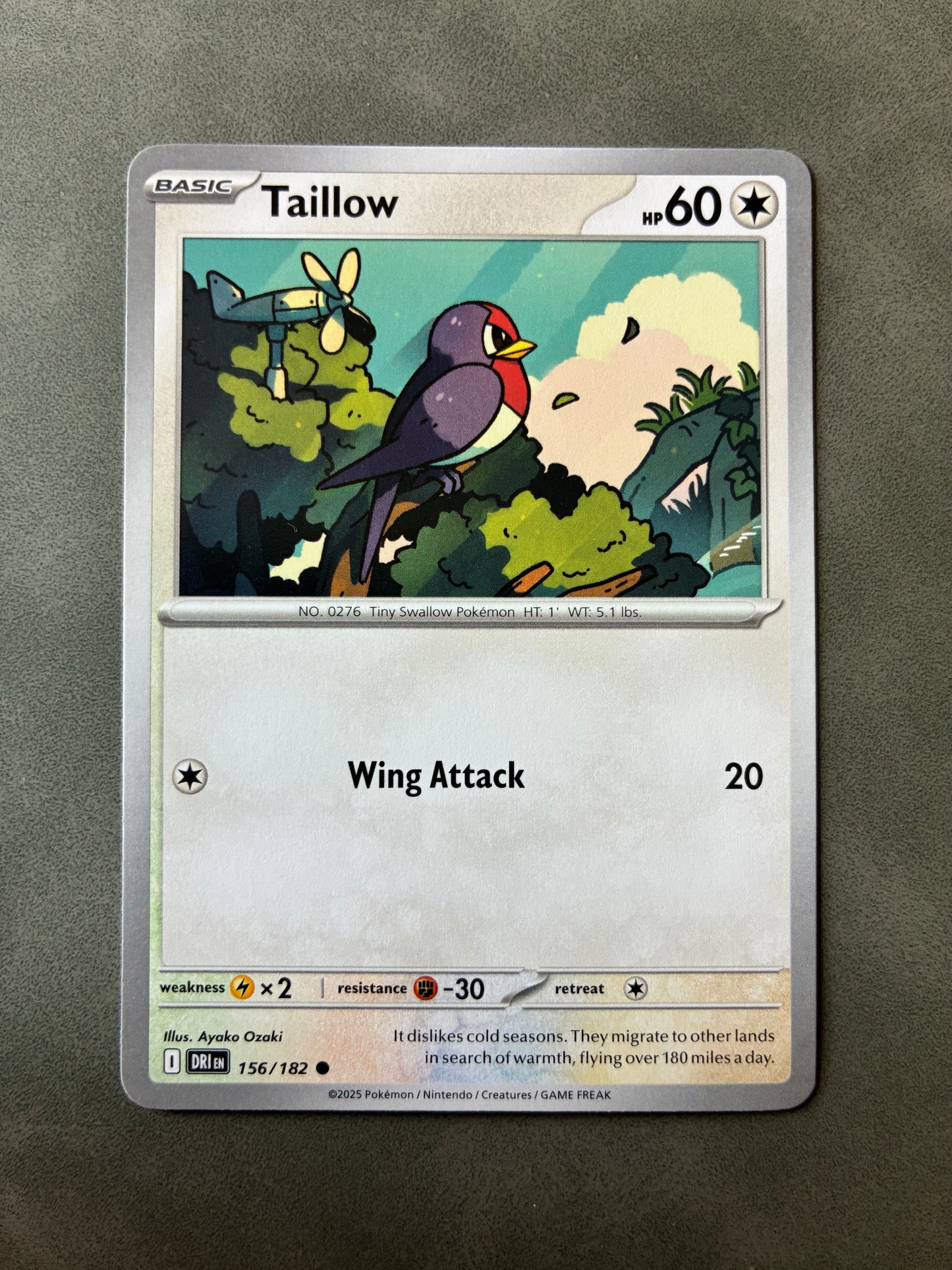 2025 POKEMON TCG (DRI) - TAILLOW 156/182