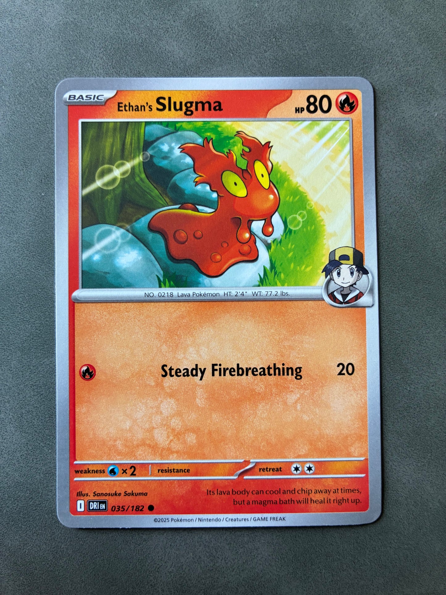 2025 POKEMON TCG (DRI) - ETHAN'S SLUGMA 035/182
