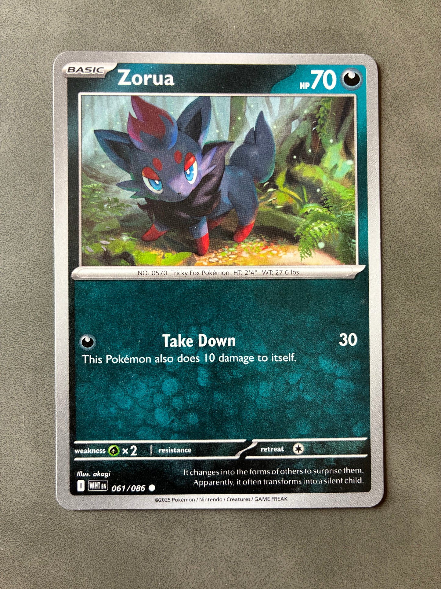 2025 POKEMON TCG (WHT) - ZORUA 061/086