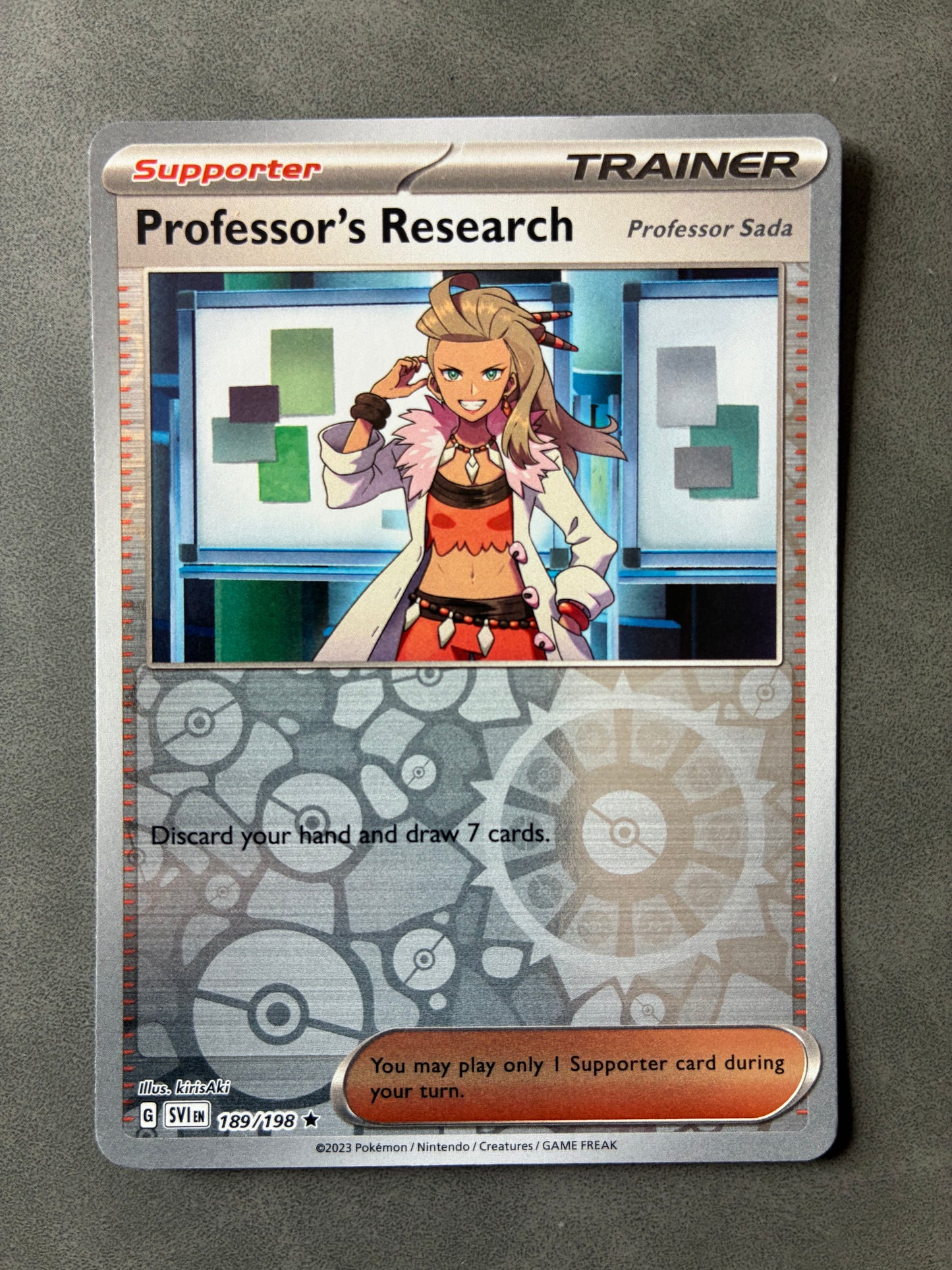 2023 POKEMON TCG SVI - PROFESSOR'S RESEARCH 189/198 (REVERSE HOLO) TRAINER