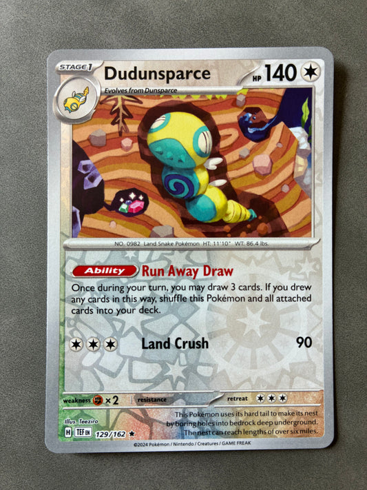 2024 POKEMON TCG TEF - DUDUNSPARCE 129/162 (REVERSE HOLO)