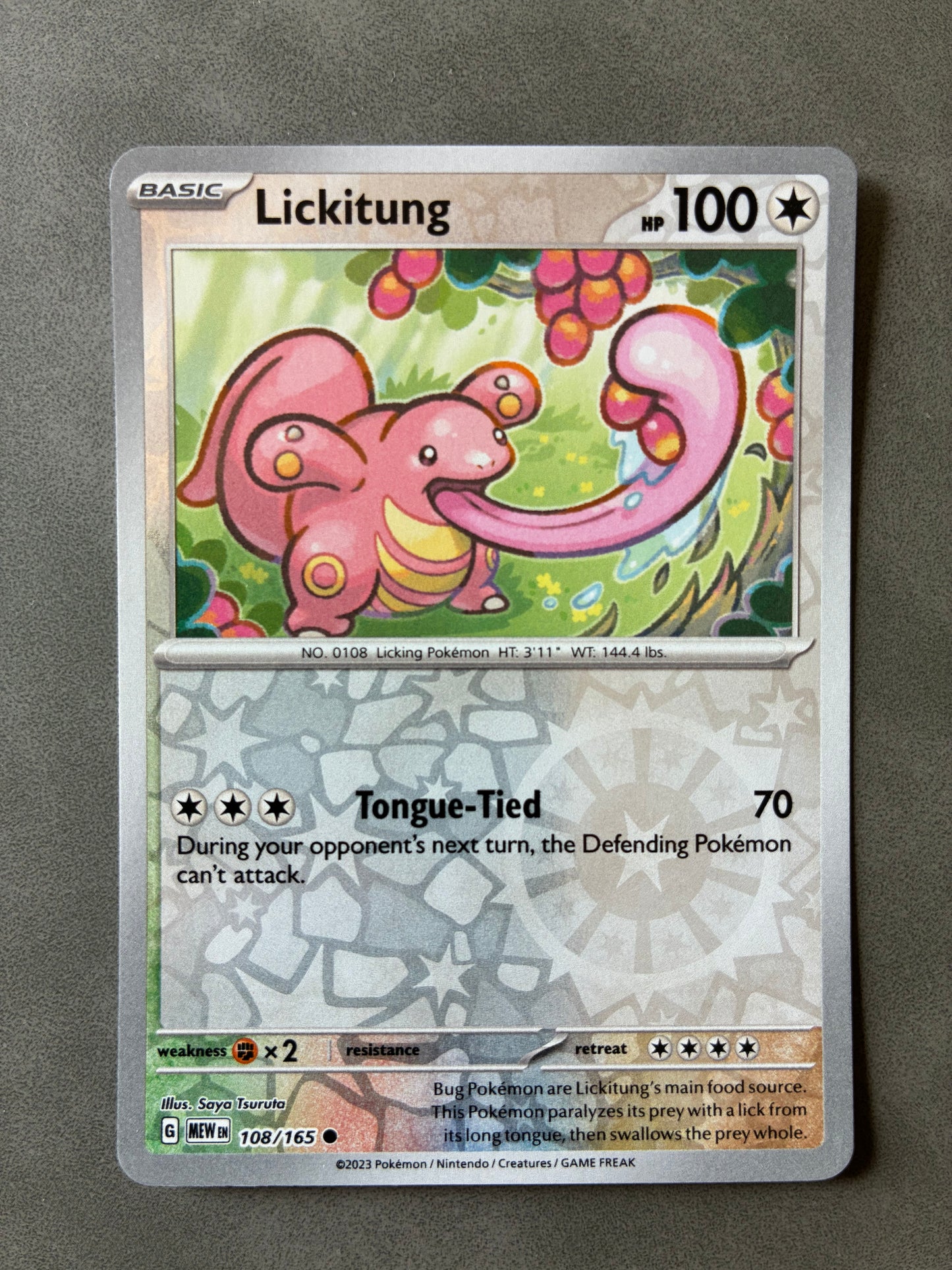 2023 POKEMON TCG MEW - LICKITUNG 108/165 (REVERSE HOLO)