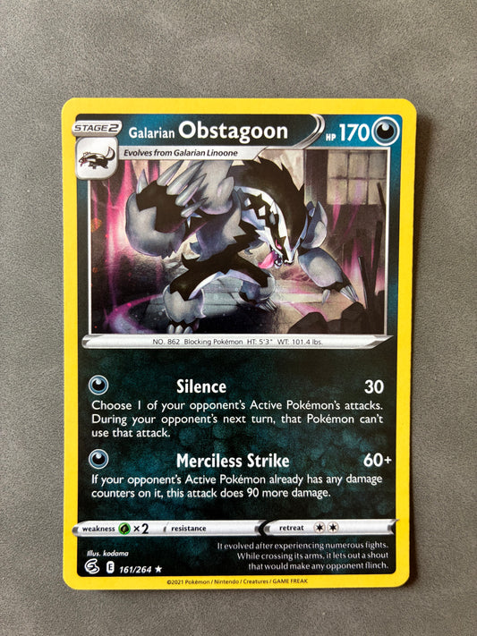 2021 POKEMON TCG - GALARIAN OBSTAGOON 161/264 (HOLO)