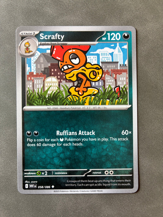 2025 POKEMON TCG WHT - SCRAFTY 058/086