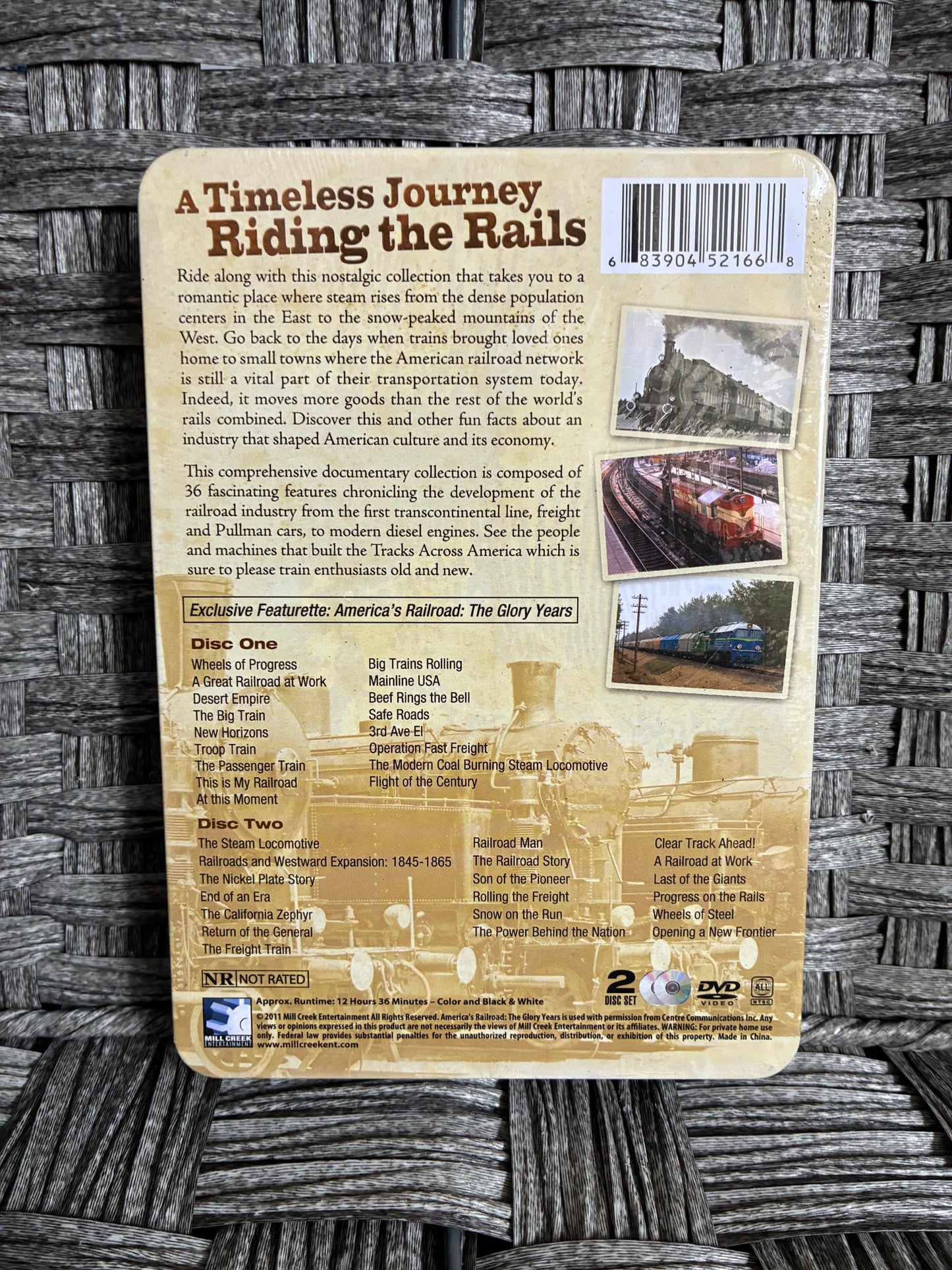 RAILROADS TRACKS ACROSS AMERICA 36 DOC. COLLECTION AND TIN CASE - SEALED (2011)