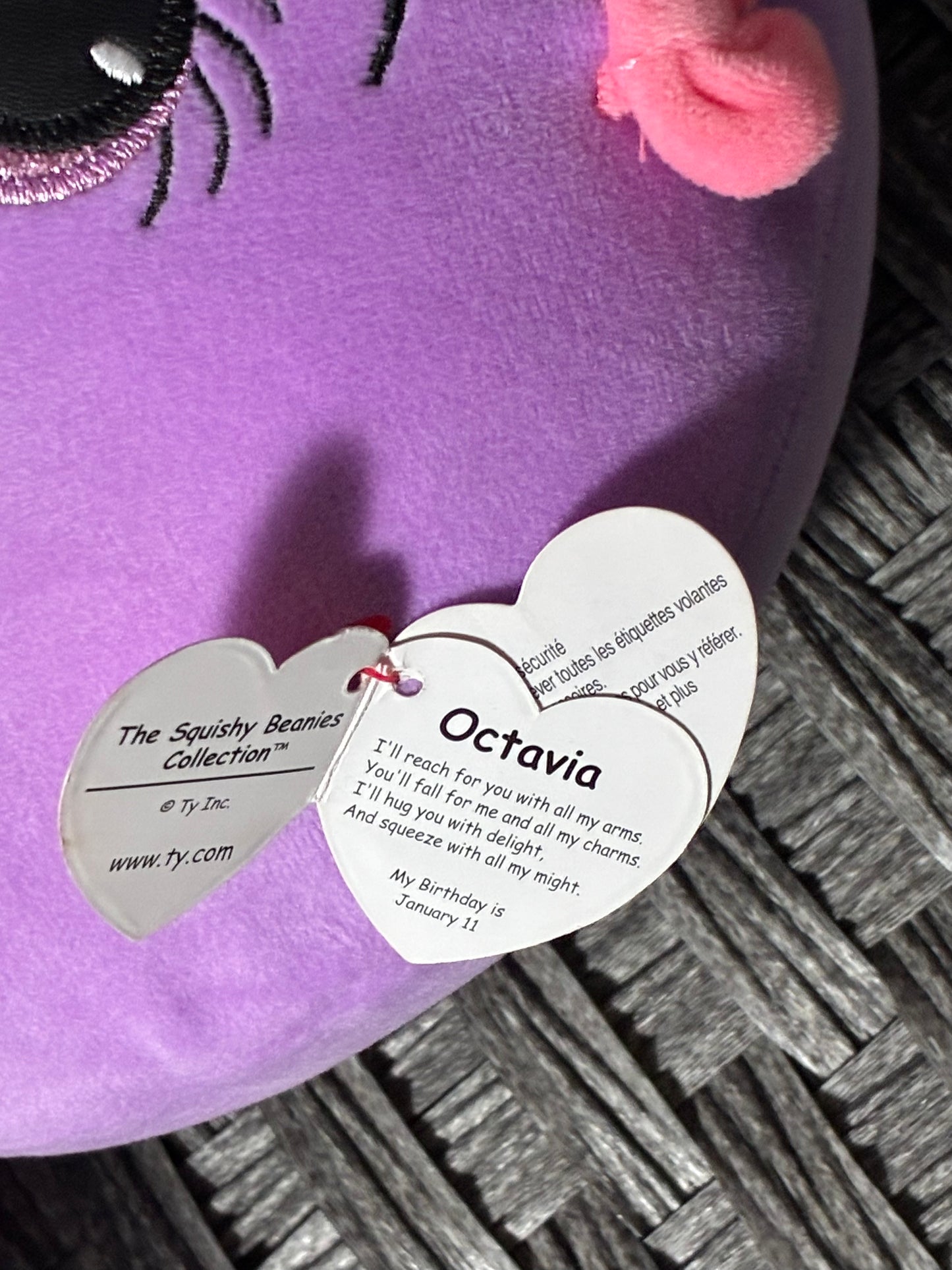 TY SQUISHY BEANIES - OCTAVIA OCTOPUS NWT