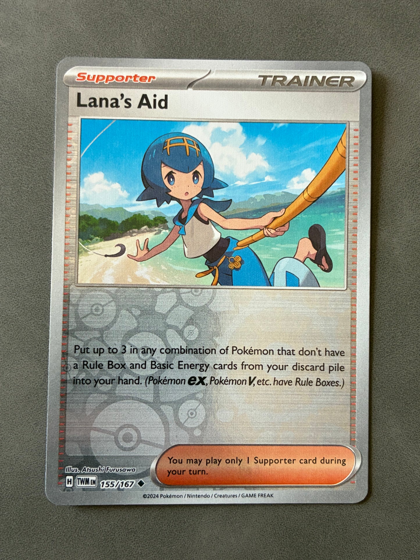 2024 POKEMON TCG TWM - LANA'S AID 155/167 (REVERSE HOLO) TRAINER SUPPORTER