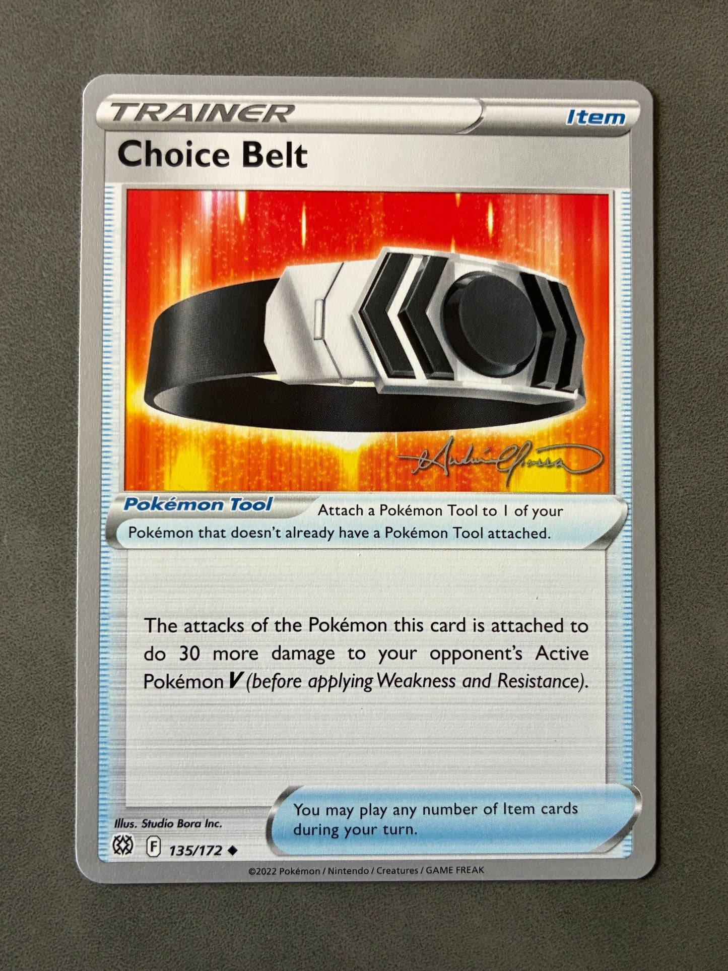 2022 POKEMON TCG (WORLD CHAMPIONSHIP) - CHOICE BELT 135/172 TRAINER ITEM