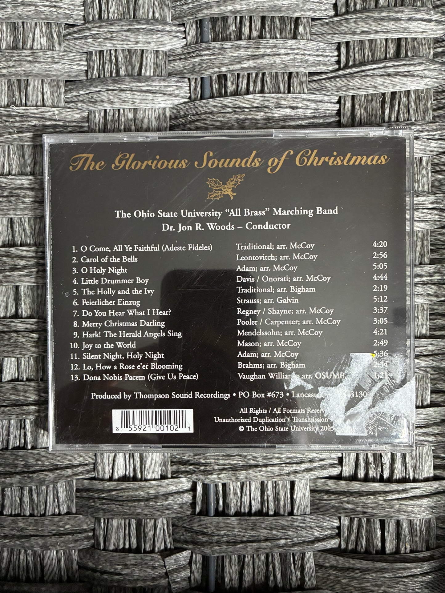 THE OHIO STATE UNIVERSITY "ALL BRASS" MARCHING BAND THE GLORIOUS SOUNDS OF CHRISTMAS CD (2005) - PRE OWNED