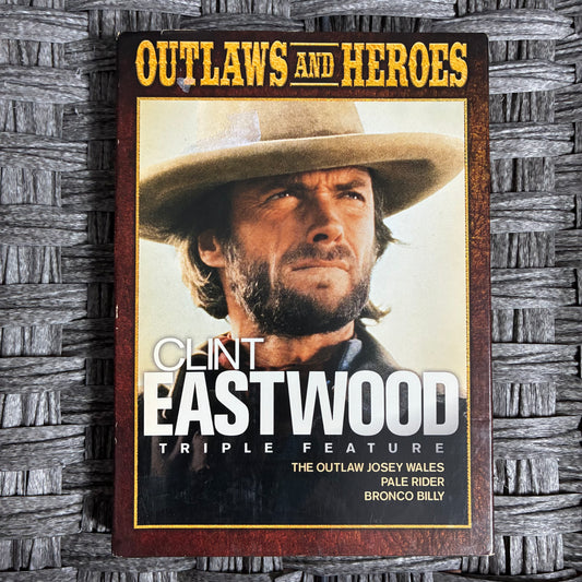 OUTLAWS AND HEROES CLINT EASTWOOD TRIPLE FEATURE DVD (2017) - SEALED