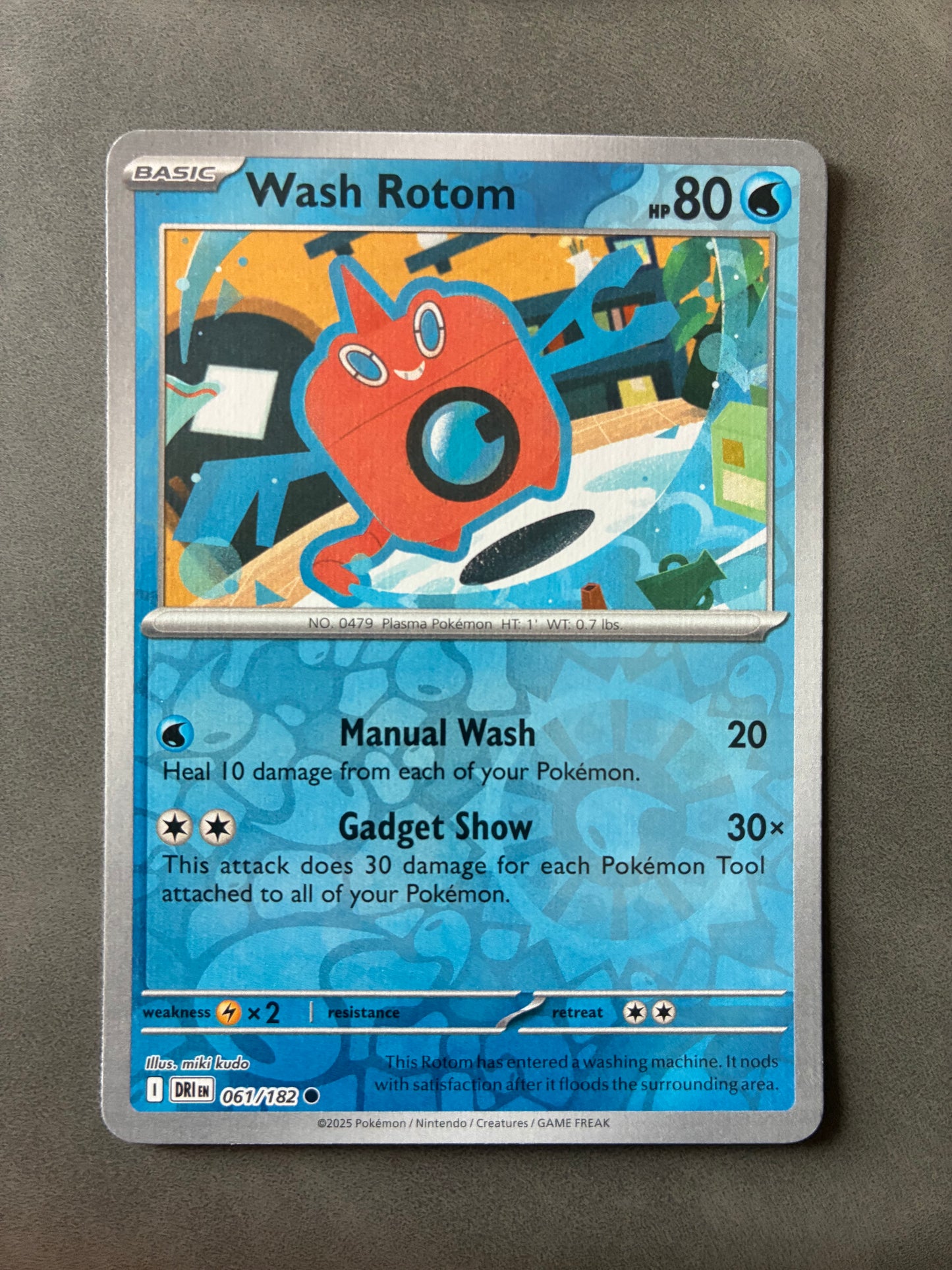 2025 POKEMON TCG (DRI) - WASH ROTOM 061/182 (REVERSE HOLO)