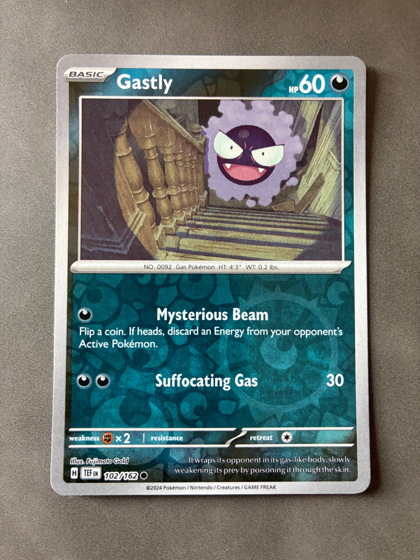 2024 POKEMON TCG (TEF) - GASTLY 102/162 (REVERSE HOLO)