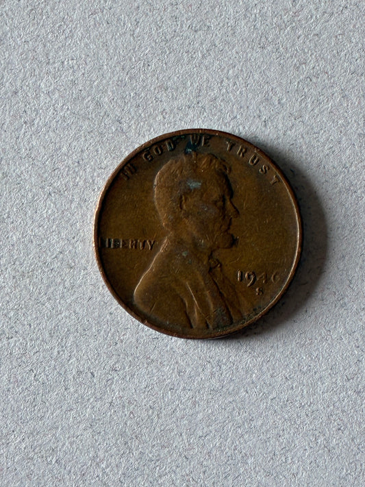 1946 S WHEAT PENNY 95% COPPER CIRCULATED (LN903)