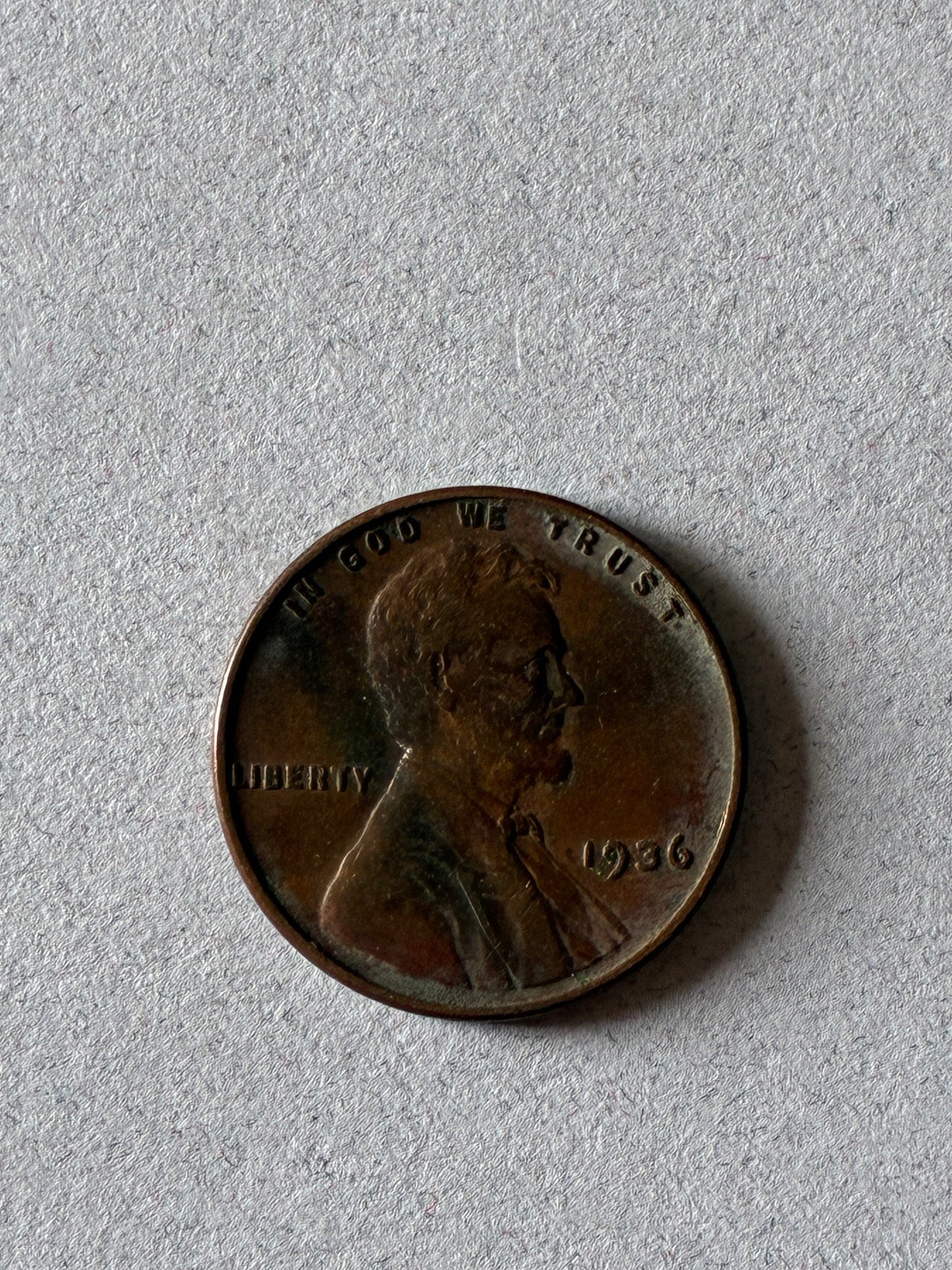 1936 WHEAT PENNY NO MINT MARK 95% COPPER CIRCULATED (LN904)