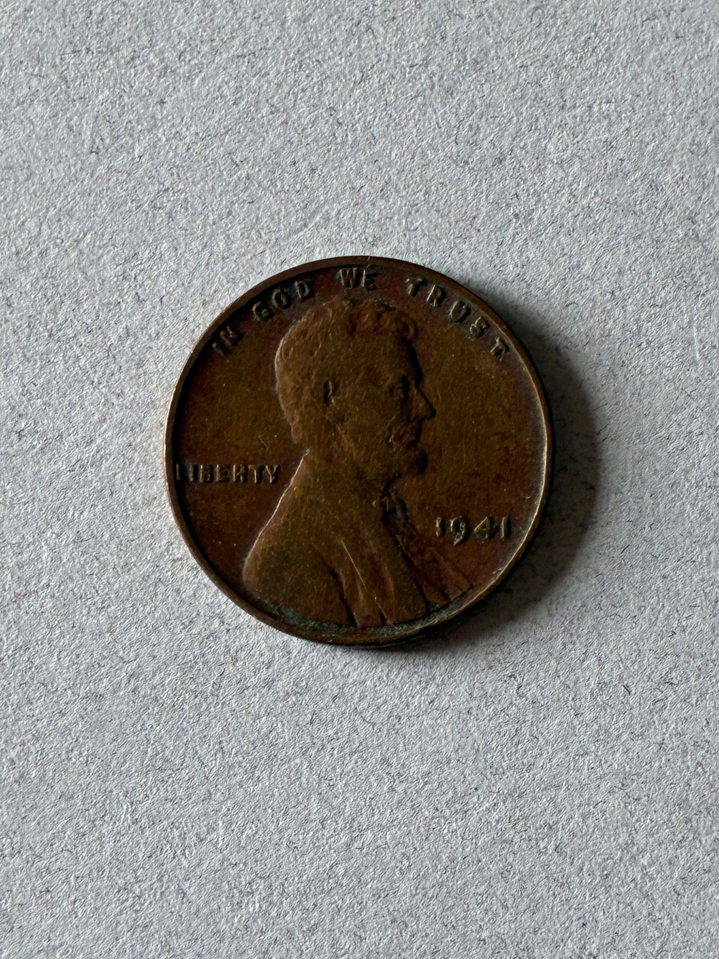1941 WHEAT PENNY NO MINT MARK 95% COPPER CIRCULATED (LN905)