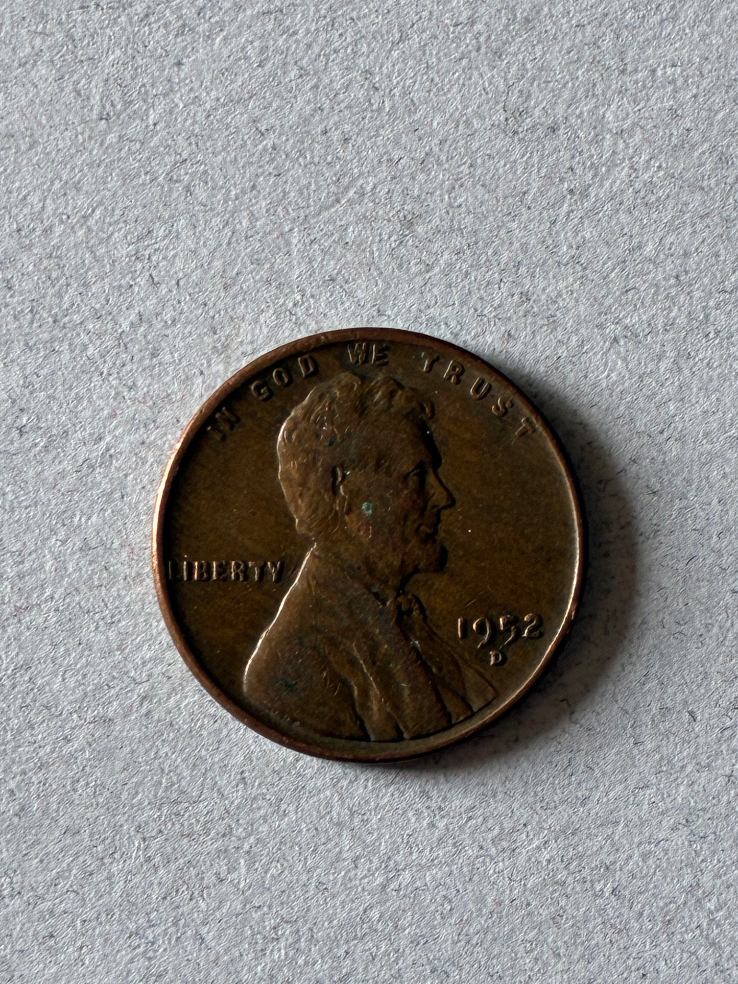 1952 D WHEAT PENNY 95% COPPER CIRCULATED (LN908)