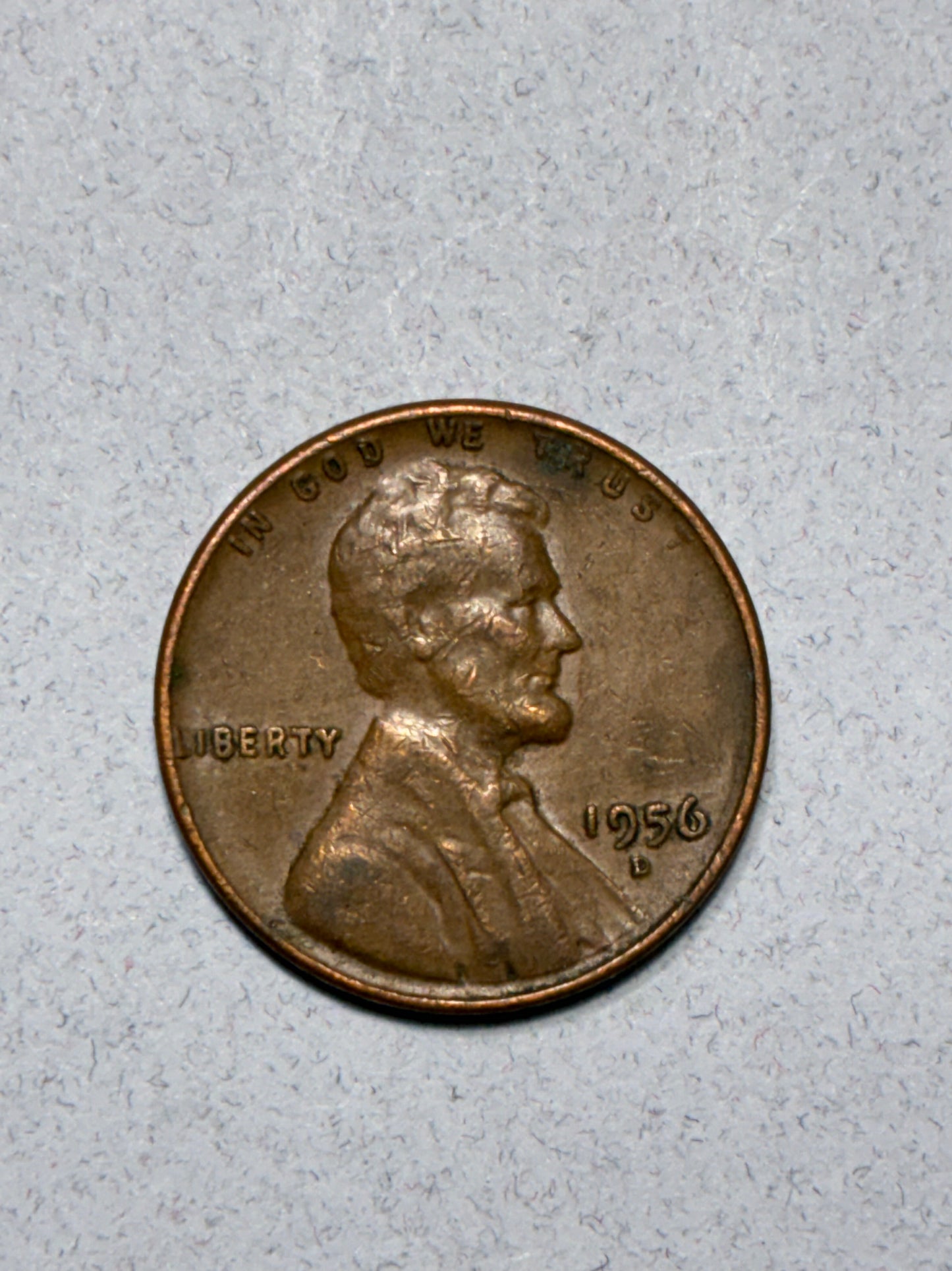 LOT OF 2 1956 D WHEAT PENNIES - OFF CENTER, RIM LETTERING, STAMPING ERRORS (LN1604)