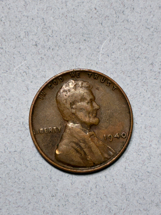 1940 WHEAT PENNY NO MINT MARK 95% COPPER CIRCULATED - (LN1606)