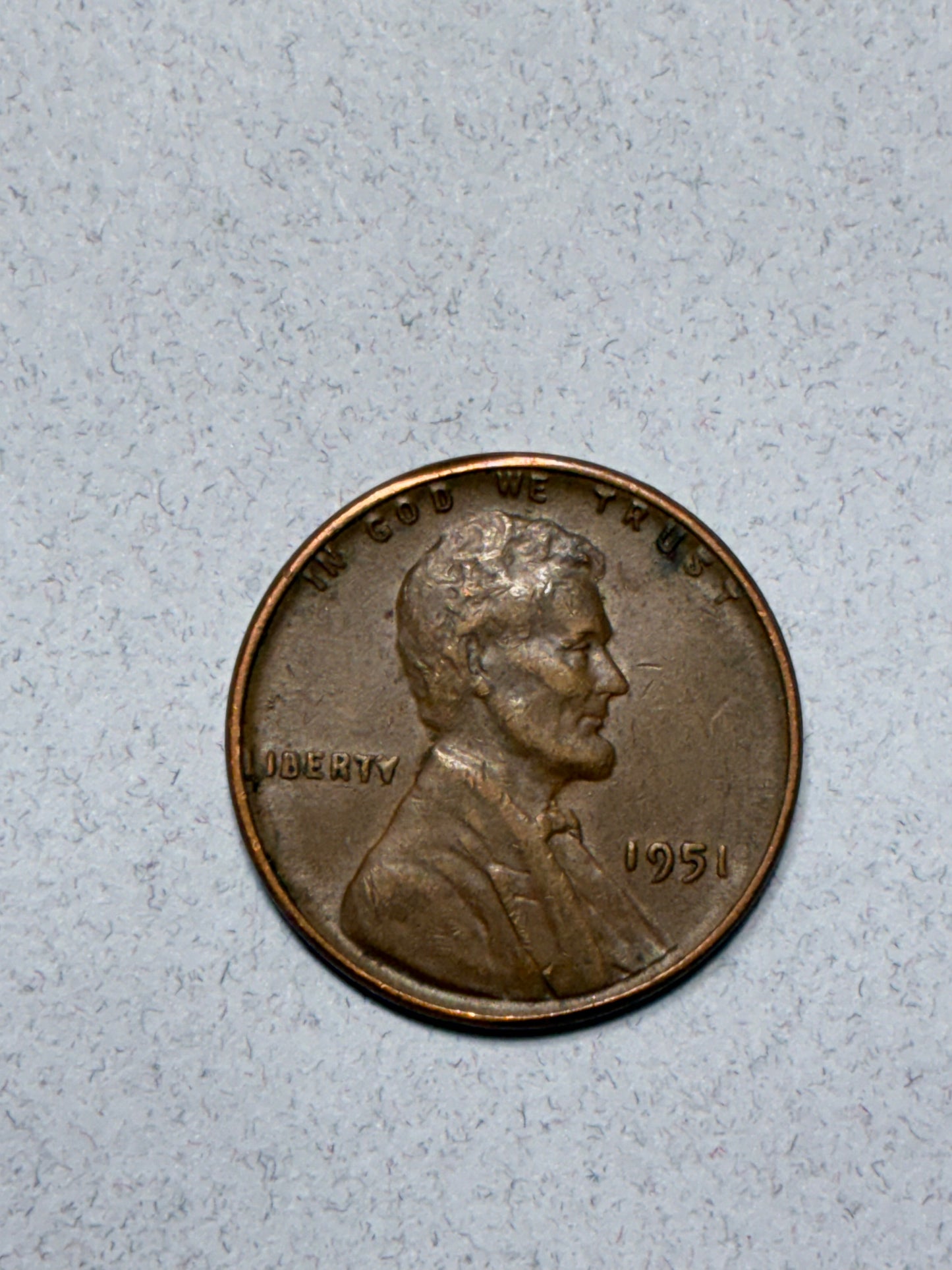 1951 WHEAT PENNY NO MINT MARK - 95% COPPER - CIRCULATED (LN1608)