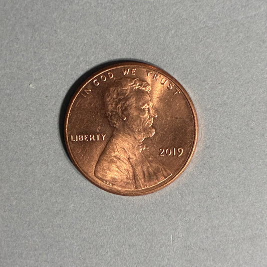 2019 PENNY NO MINT MARK