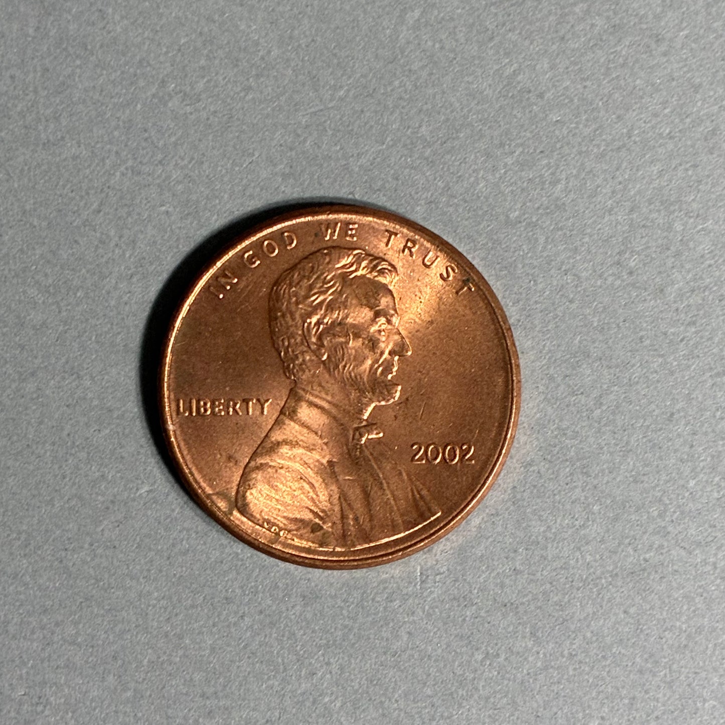 2002 PENNY NO MINT MARK AM TOUCHING
