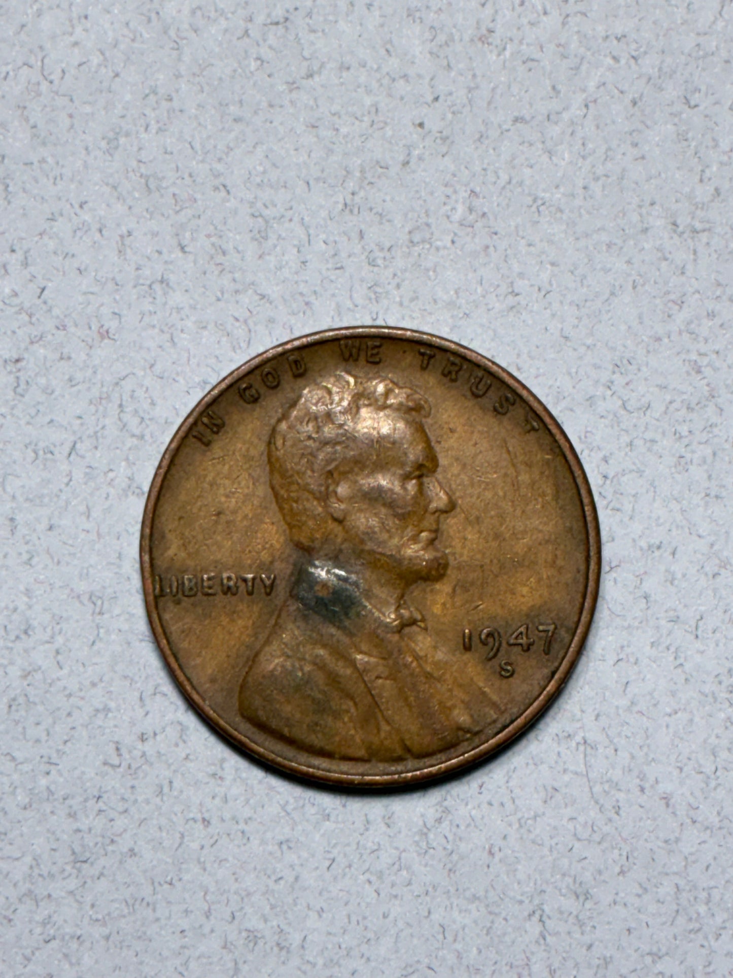 1947 S WHEAT PENNY - 95% COPPER - CIRCULATED (LN1619)