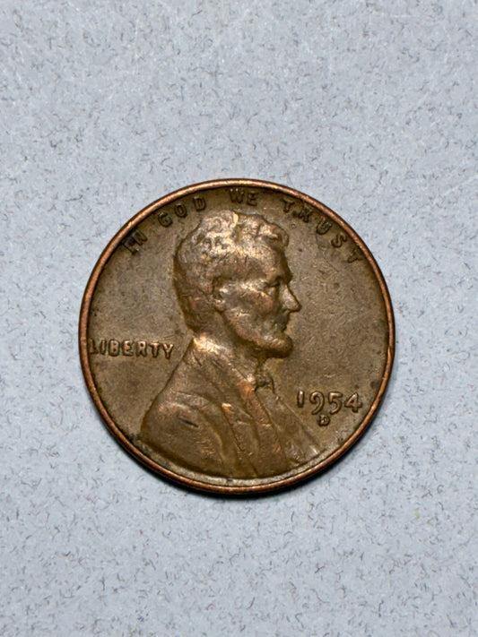 1954 D WHEAT PENNY - 95% COPPER - CIRCULATED (LN1620)