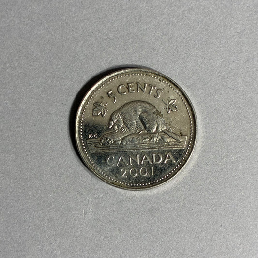 2001 CANADA P 5 CENTS QUEEN ELIZABETH II