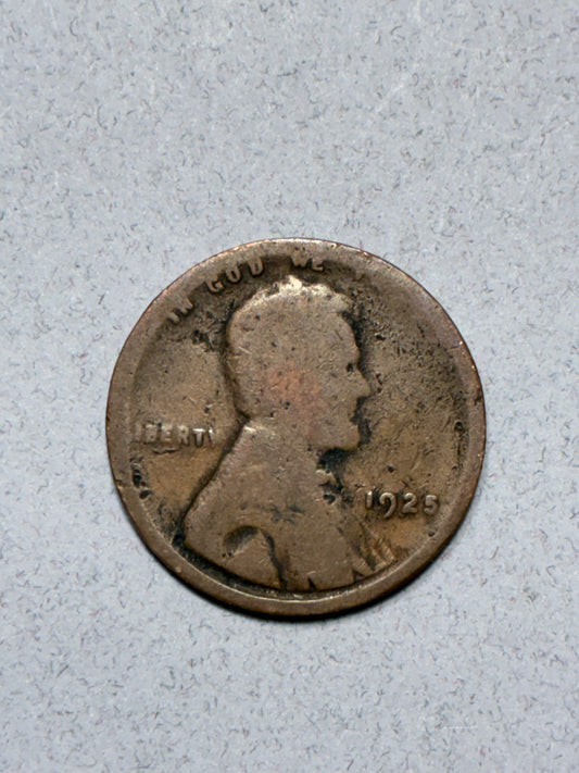 1925 WHEAT PENNY NO MINT MARK - COOL WEAR/FLAT - CIRCULATED (LN1624)