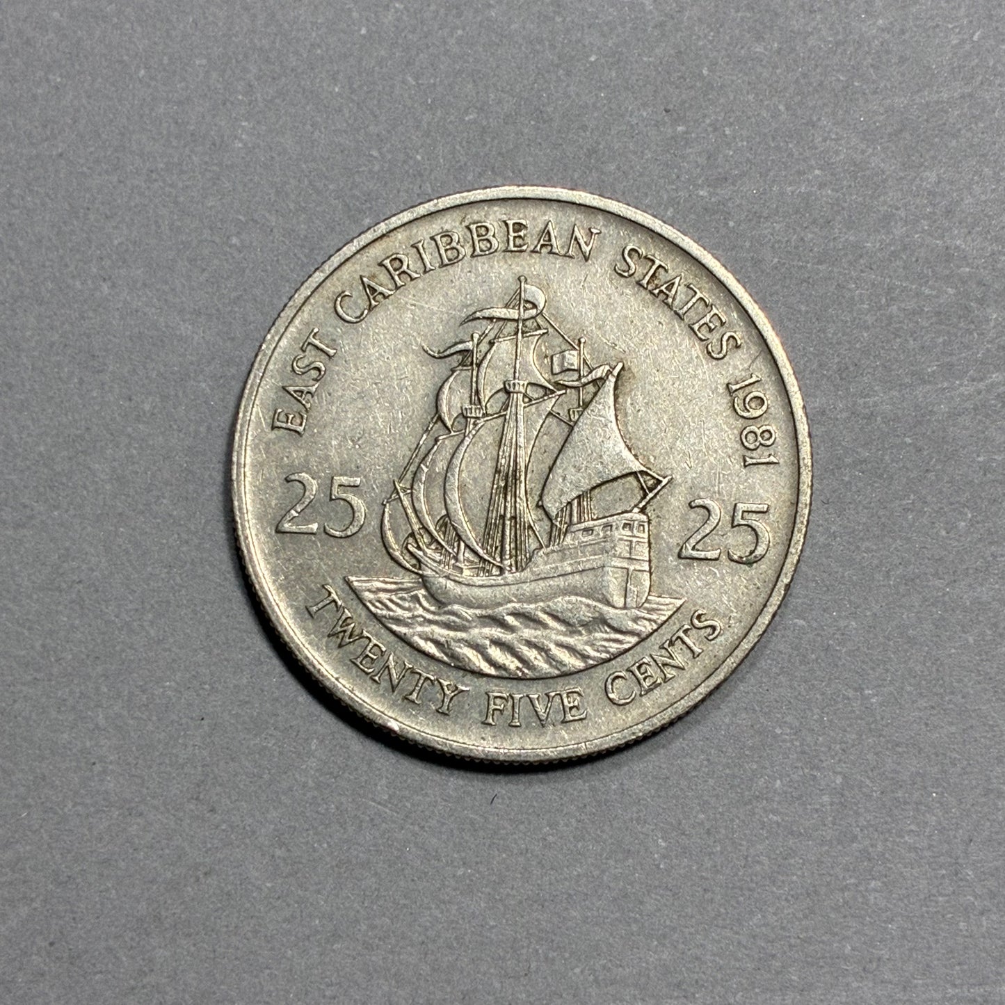1981 EAST CARIBBEAN STATES 25 CENTS QUEEN ELIZABETH II
