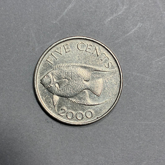 2000 BERMUDA 5 CENTS QUEEN ELIZABETH II