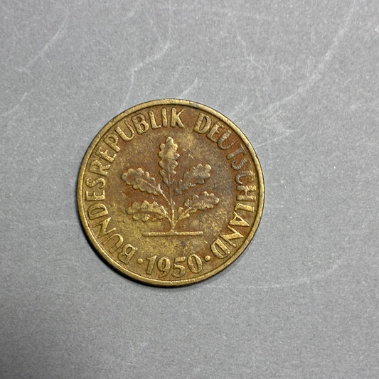 1950 G GERMANY 10 PFENNIG
