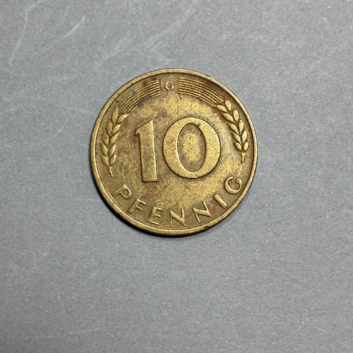 1950 G GERMANY 10 PFENNIG
