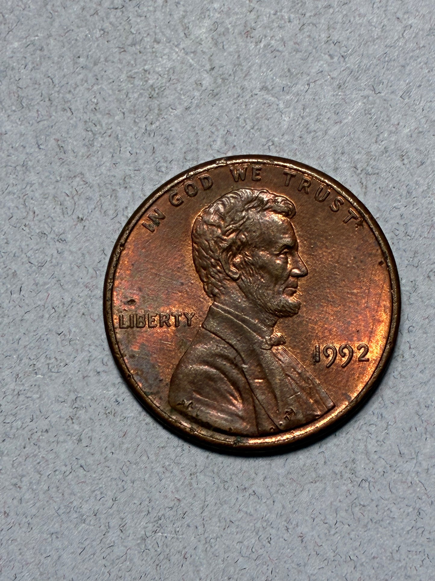 1992 PENNY NO MINT MARK - WIDE AM - CIRCULATED (TK2002)