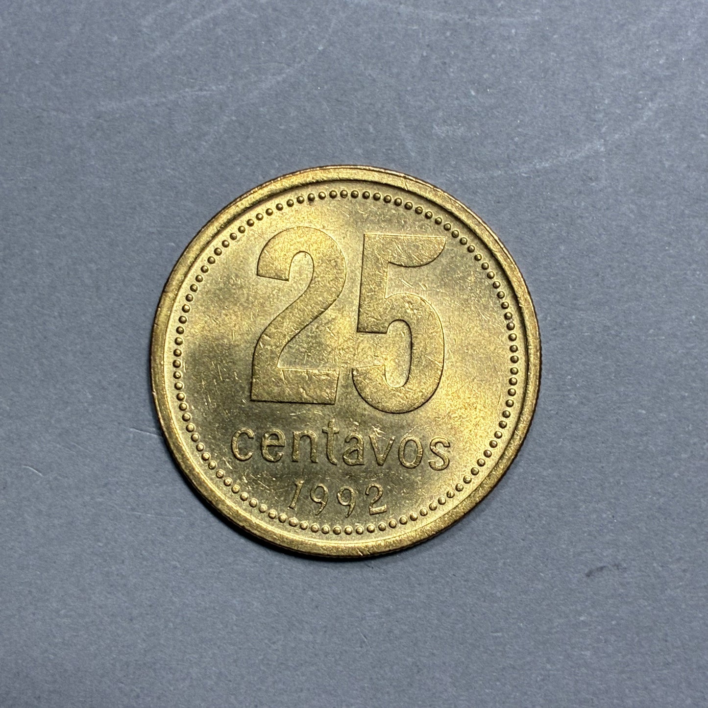 1992 ARGENTINA 25 CENTAVOS