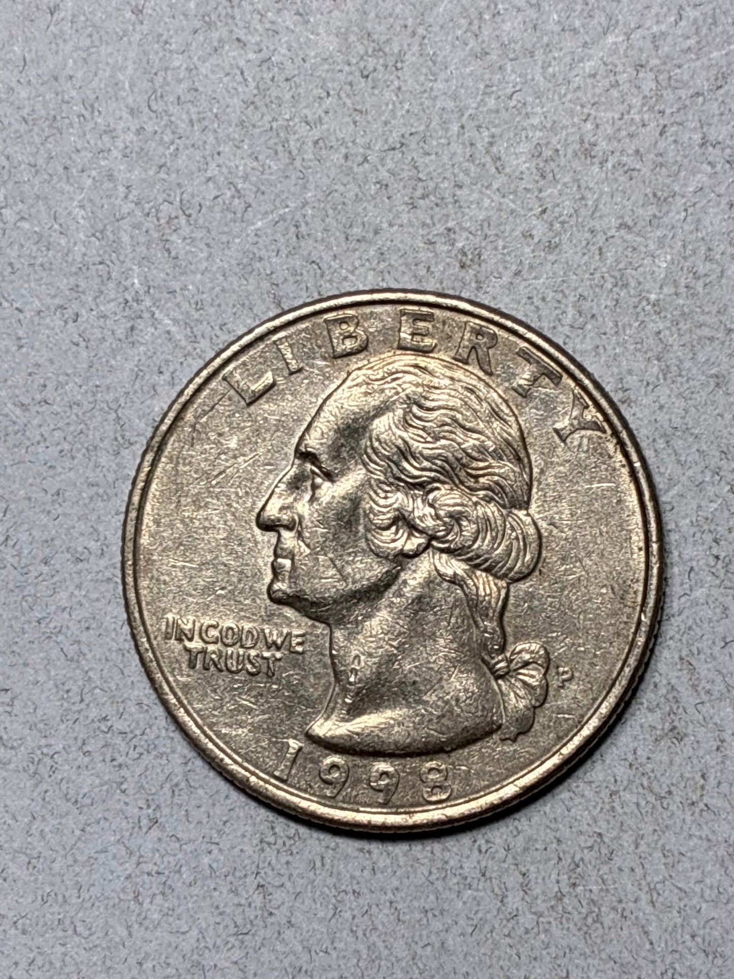 1998 P QUARTER - OFF CENTER REVERSE - CIRCULATED (TK006)