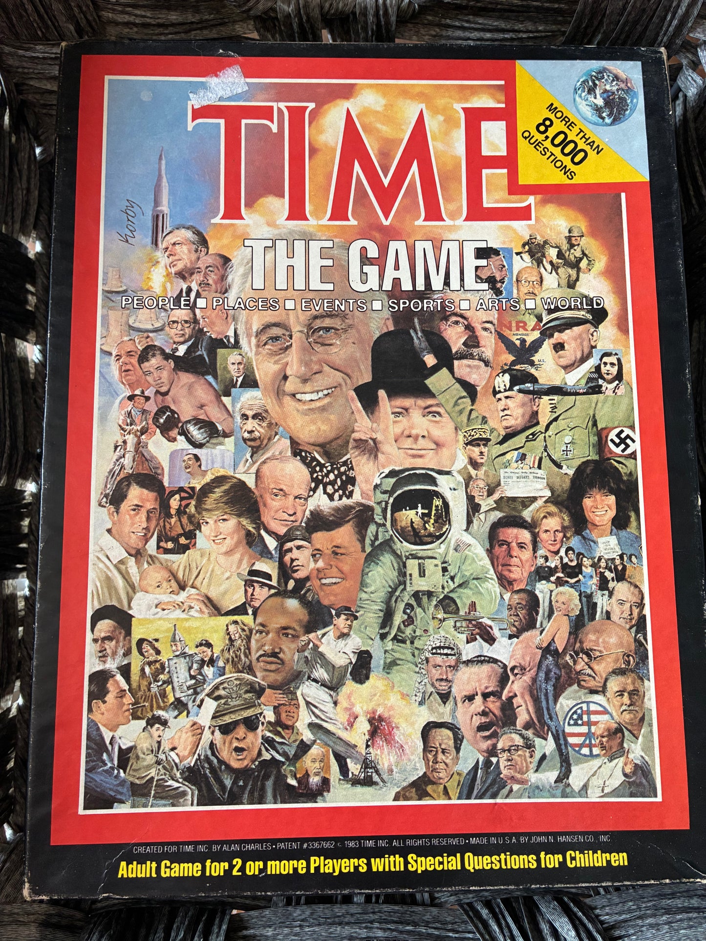 VINTAGE 1983 TIME MAGAZINE THE GAME TRIVIA 8000 QUESTIONS BOARD GAME HISTORY