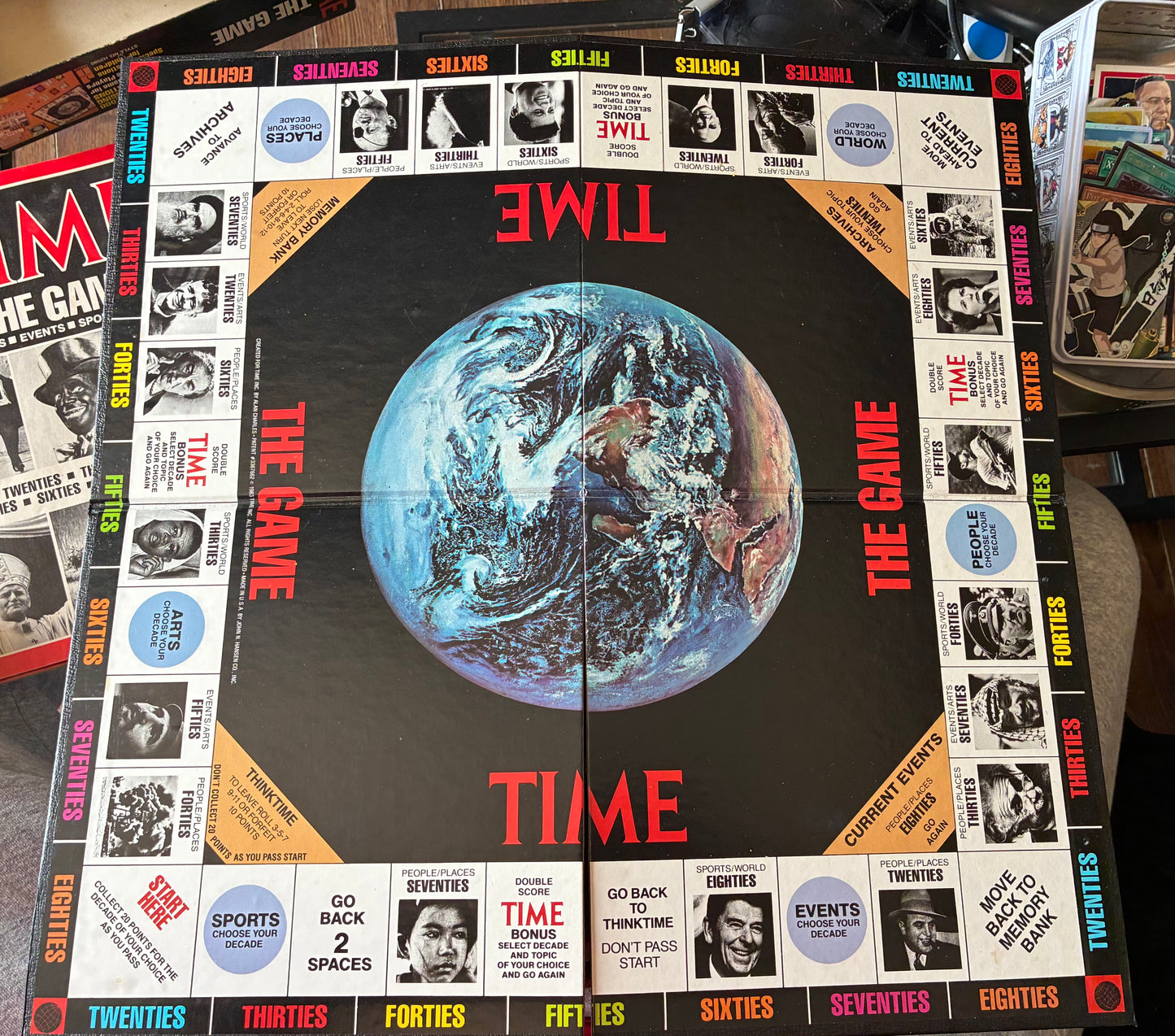 VINTAGE 1983 TIME MAGAZINE THE GAME TRIVIA 8000 QUESTIONS BOARD GAME HISTORY