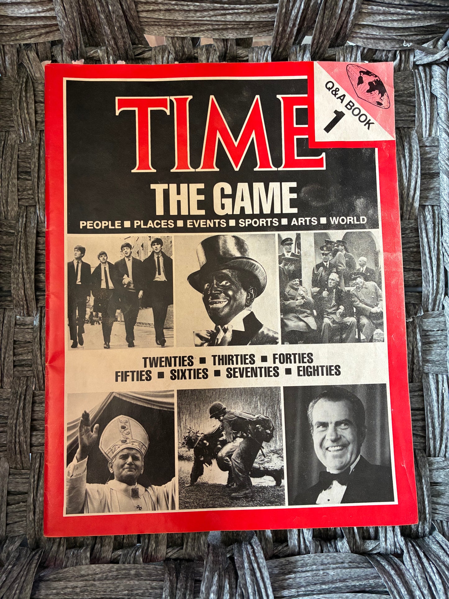 VINTAGE 1983 TIME MAGAZINE THE GAME TRIVIA 8000 QUESTIONS BOARD GAME HISTORY