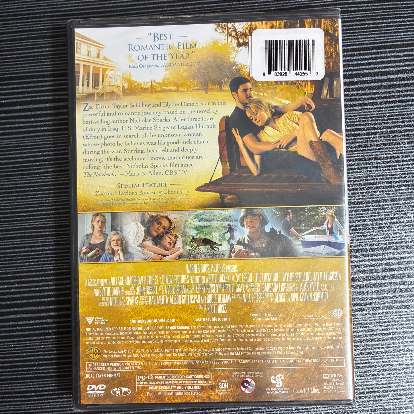 THE LUCKY ONE DVD ZAC EFRON TAYLOR SCHILLING - SEALED (2012)