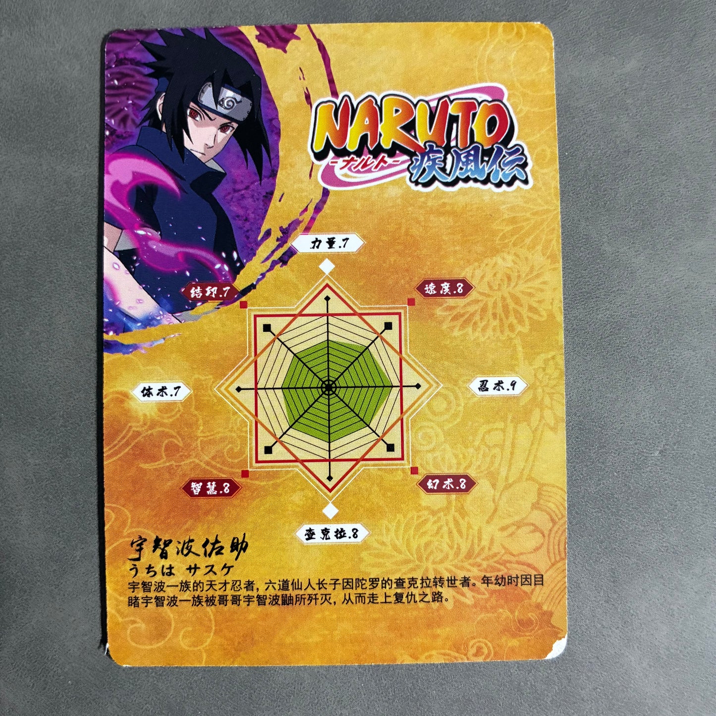 CHINESE NARUTO TRADING CARDS - SASUKE UCHIHA - HY-CP-005
