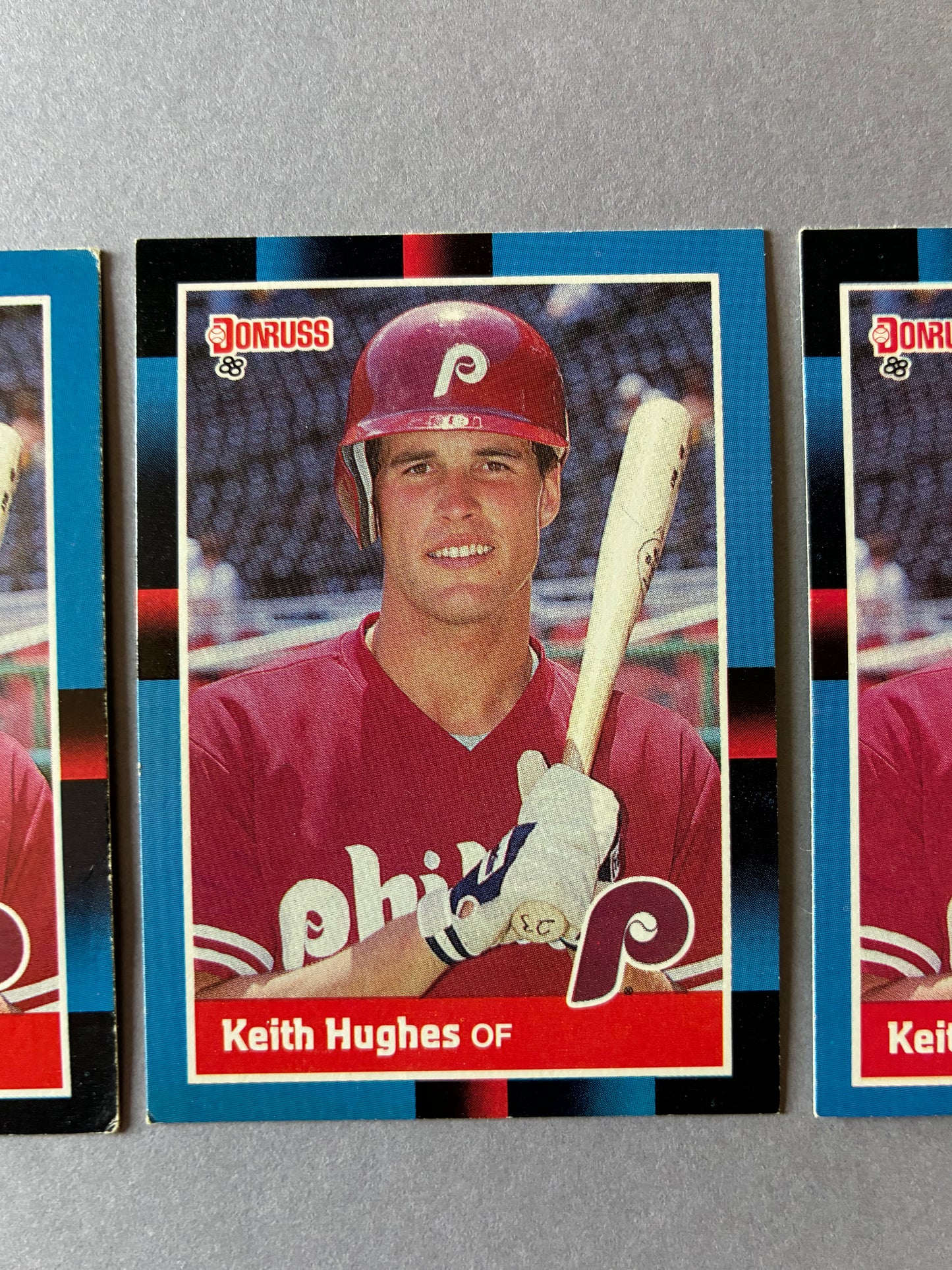 (LOT OF 3) 1988 DONRUSS - KEITH HUGHES #643 PHILLIES