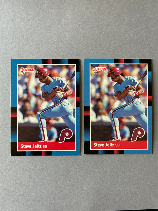 (LOT OF 2) 1988 DONRUSS - STEVE JELTZ #576 PHILLIES