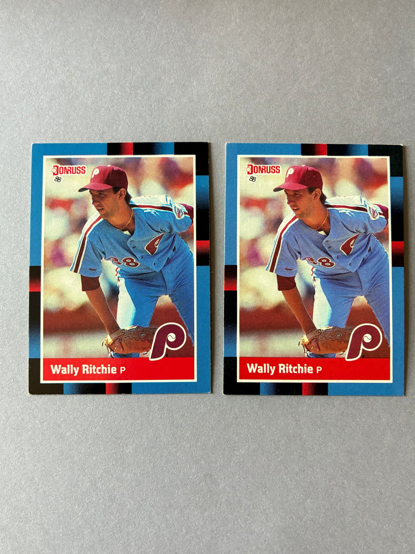 (LOT OF 2) 1988 DONRUSS - WALLY RITCHIE #555 PHILLIES