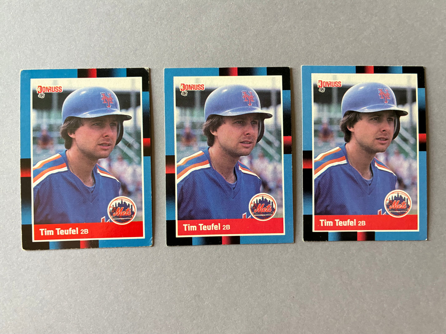 (LOT OF 3) 1988 DONRUSS - TIM TEUFEL #648 METS