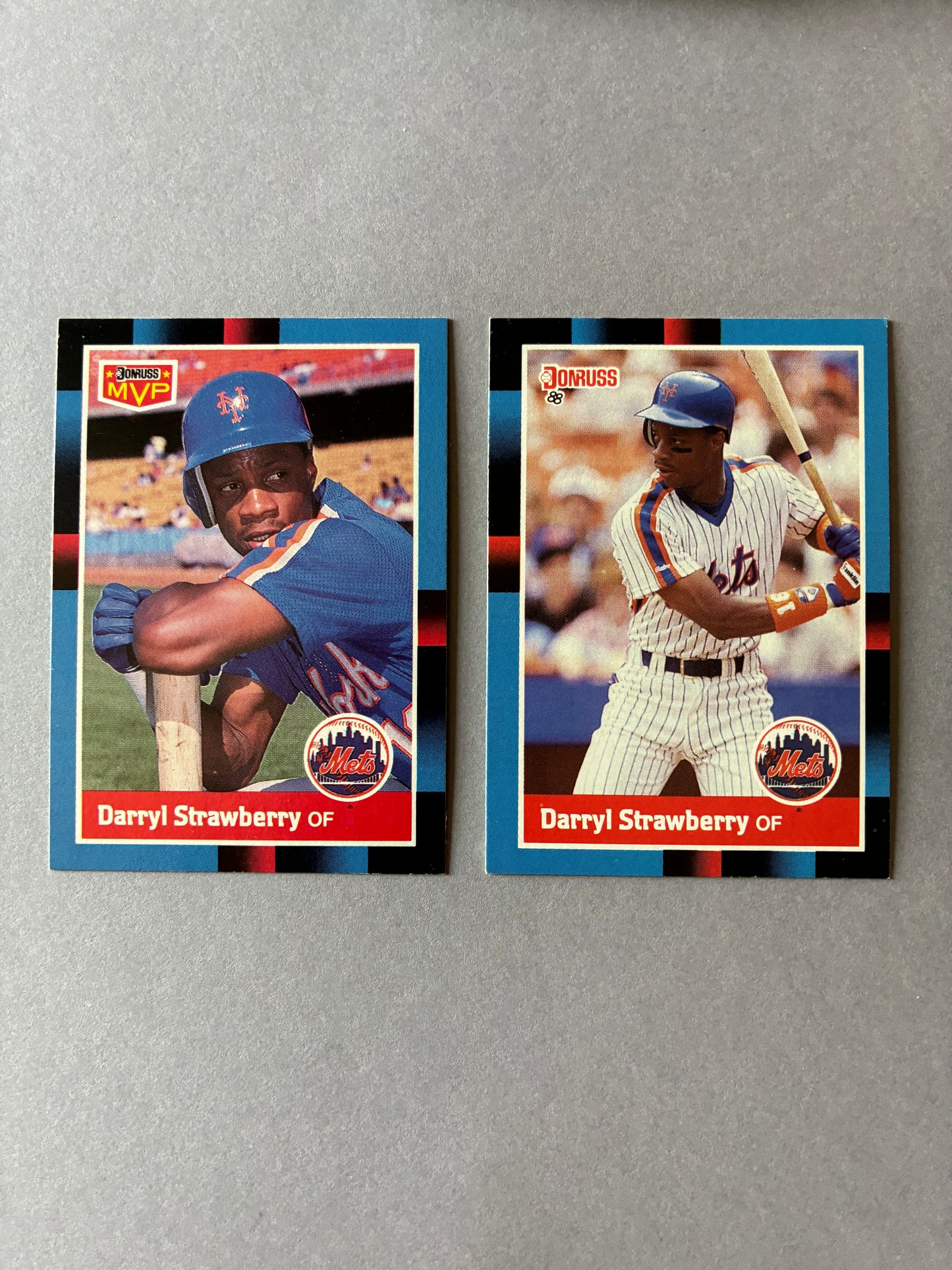 (LOT OF 2) 1988 DONRUSS - DARRYL STRAWBERRY #439 #BC-20 METS