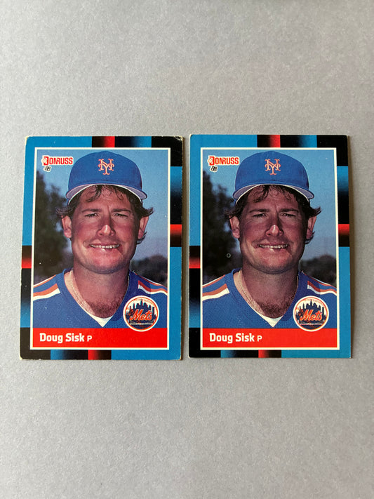 (LOT OF 2) 1988 DONRUSS - DOUG SISK #642 METS