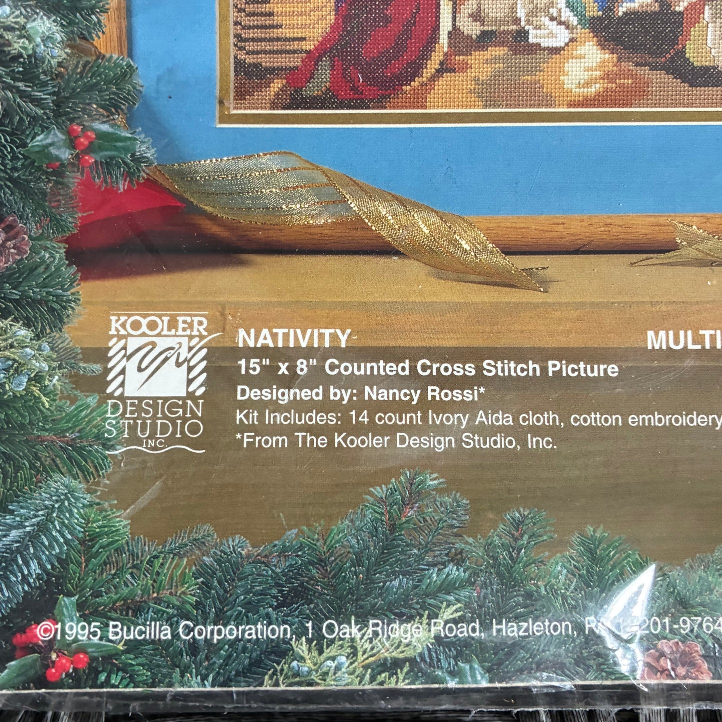 BUCILLA NANCY ROSSI 1995 CHRISTMAS NATIVITY COUNTED CROSSS STITCH KIT #83323 NEW