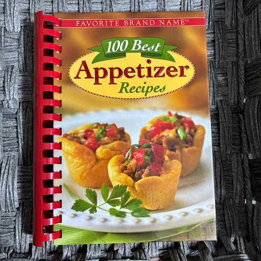 100 BEST APPETIZER RECIPES 2004 SPIRAL BOUND VINTAGE COOKBOOK - PRE OWNED