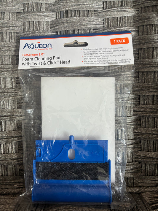AQUEON PRO SCRAPER 3.0 FOAM CLEANSING PAD WITH TWIST & CLICK HEAD